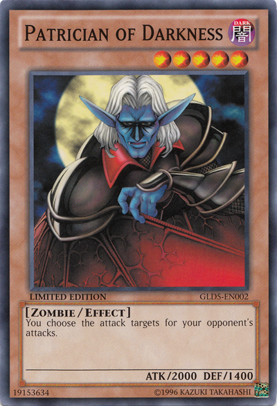 Patrician of Darkness [GLD5-EN002] Common Yu-Gi-Oh!