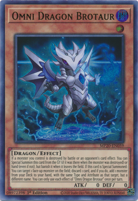 Omni Dragon Brotaur [MP20-EN059] Ultra Rare Yu-Gi-Oh!
