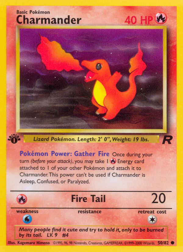 Charmander (50/82) [Team Rocket 1st Edition] Pokémon