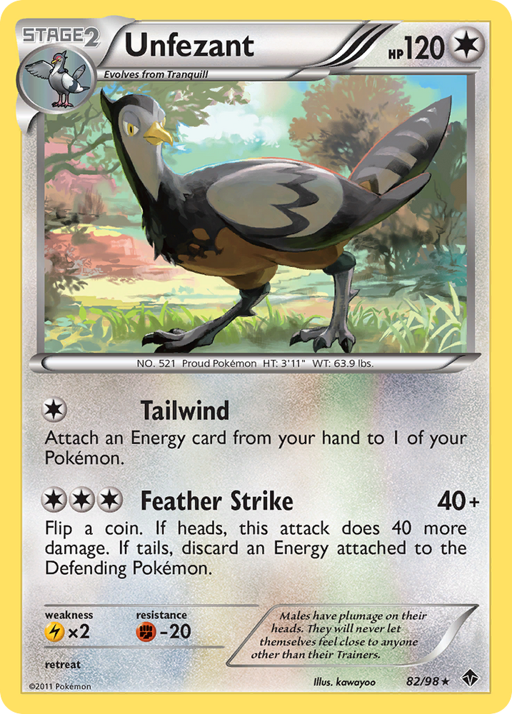 Unfezant (82/98) [Black & White: Emerging Powers] Pokémon