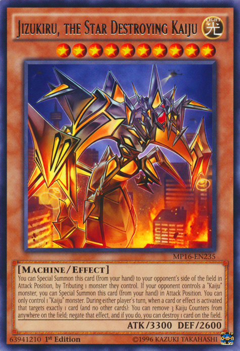 Jizukiru, the Star Destroying Kaiju [MP16-EN235] Rare Yu-Gi-Oh!