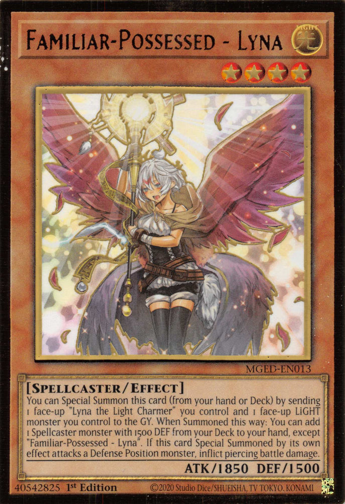 Familiar-Possessed - Lyna (Alternate Art) [MGED-EN013] Gold Rare Yu-Gi-Oh!