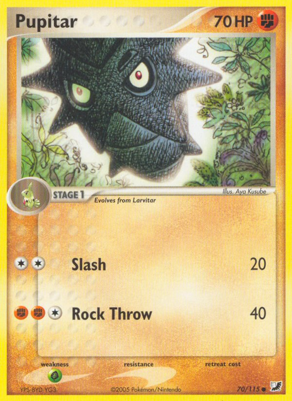 Pupitar (70/115) [EX: Unseen Forces] Pokémon