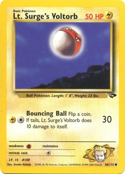Lt. Surge's Voltorb (86/132) [Gym Challenge Unlimited] Pokémon