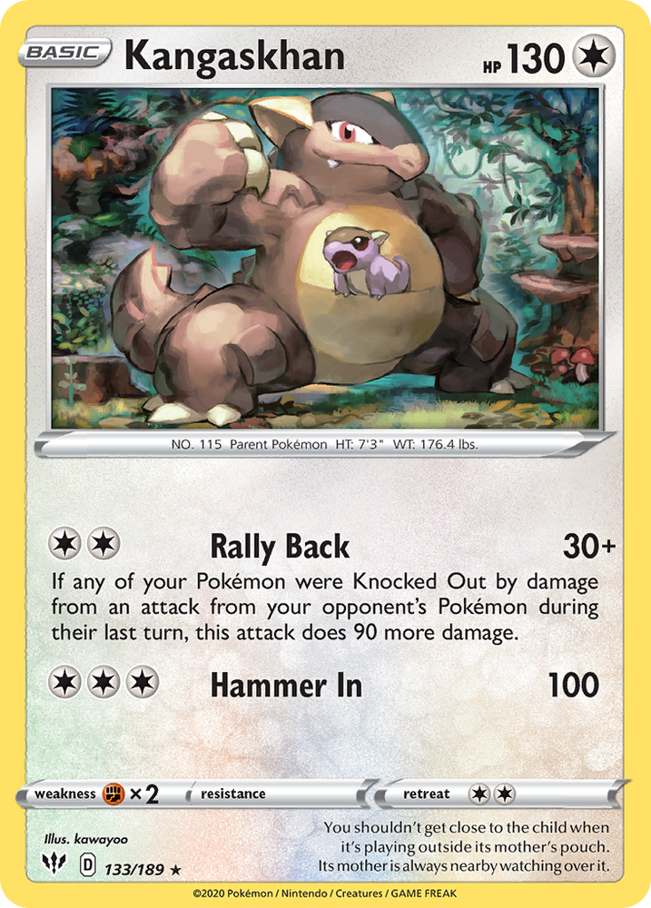 Kangaskhan (133/189) [Sword & Shield: Darkness Ablaze] Pokémon