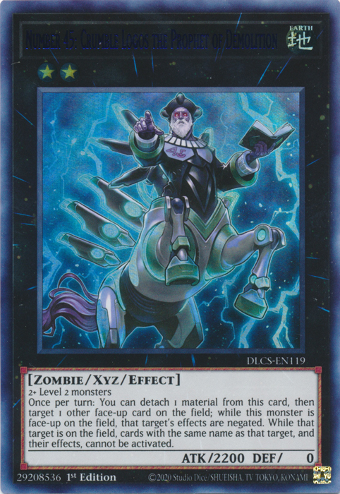 Number 45: Crumble Logos the Prophet of Demolition (Blue) [DLCS-EN119] Ultra Rare Yu-Gi-Oh!