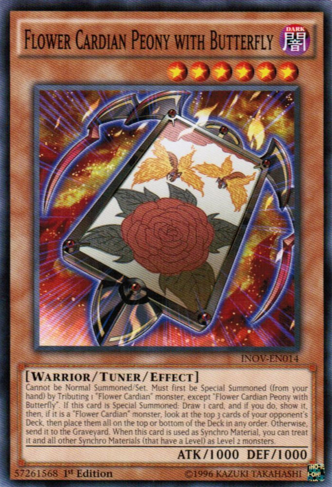 Flower Cardian Peony with Butterfly [INOV-EN014] Common Yu-Gi-Oh!
