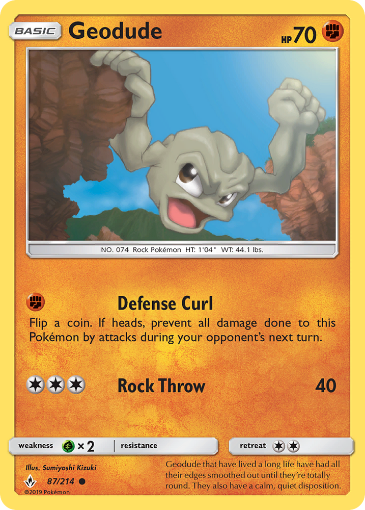 Geodude (87/214) [Sun & Moon: Unbroken Bonds] Pokémon