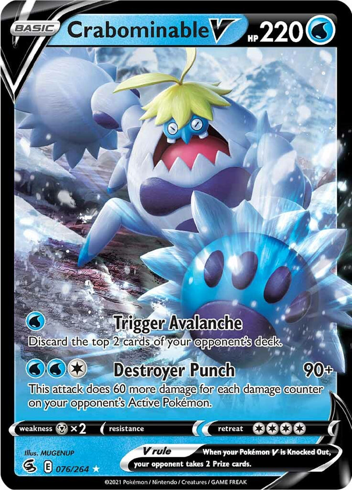Crabominable V (076/264) [Sword & Shield: Fusion Strike] Pokémon