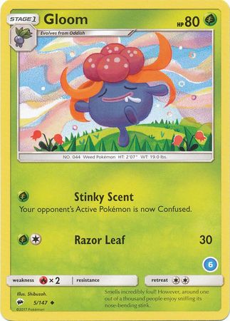 Gloom (5/147) (Deck Exclusive #6) [Sun & Moon: Trainer Kit - Alolan Ninetales] Pokémon