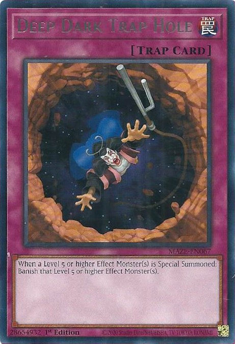 Deep Dark Trap Hole [MAZE-EN067] Rare Yu-Gi-Oh!