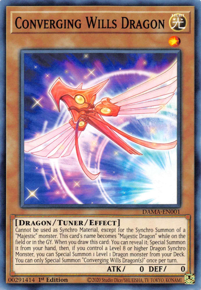 Convergging Wills Dragon [DAMA-EN001] Common Yu-Gi-Oh!