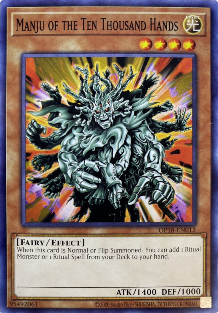 Manju of the Ten Thousand Hands [OP18-EN013] Common Yu-Gi-Oh!