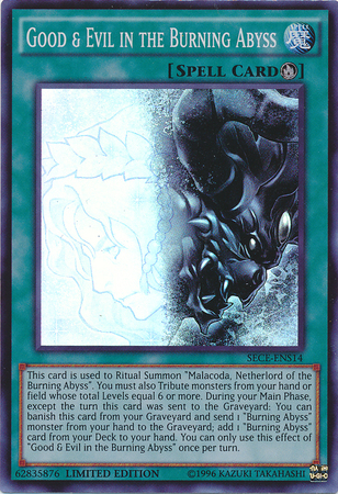 Good & Evil in the Burning Abyss [SECE-ENS14] Super Rare Yu-Gi-Oh!