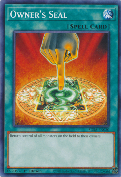 Owner's Seal [SDSA-EN030] Common Yu-Gi-Oh!