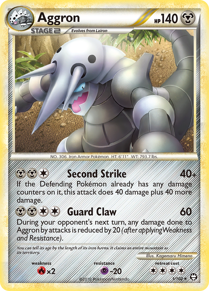 Aggron (1/102) [HeartGold & SoulSilver: Triumphant] Pokémon