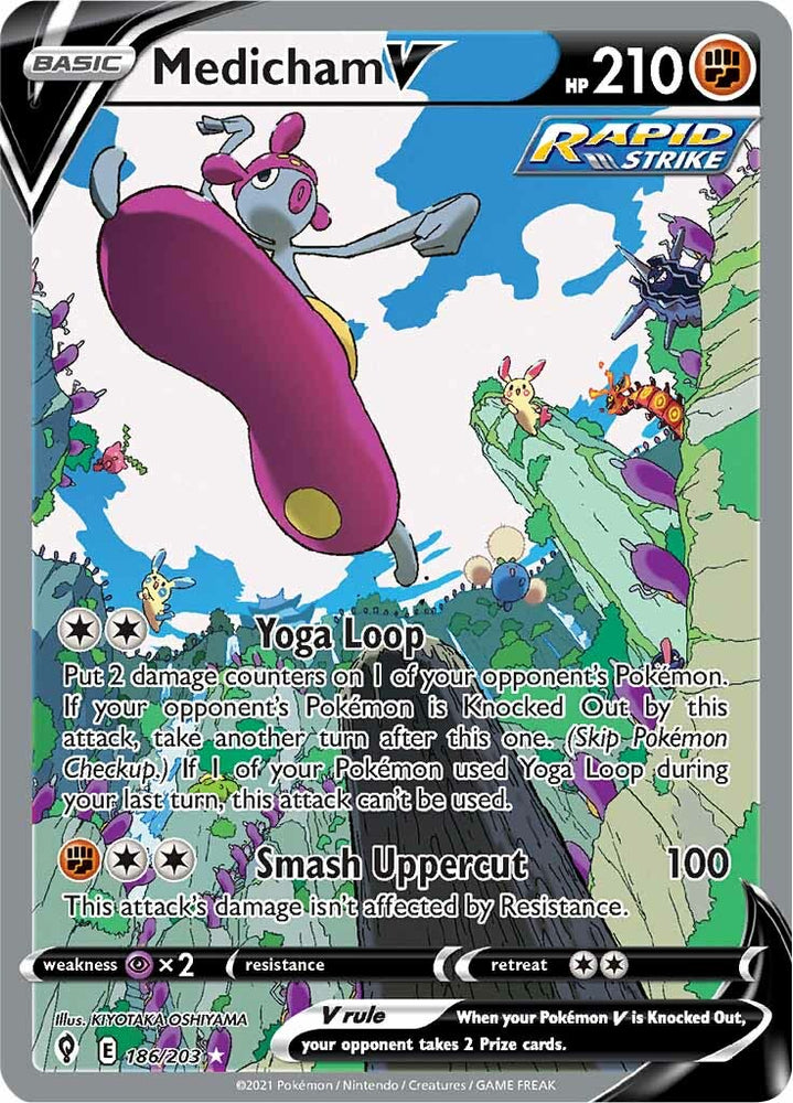 Medicham V (186/203) [Sword & Shield: Evolving Skies] Pokémon