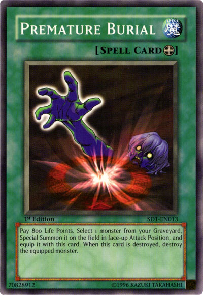 Premature Burial [SD1-EN013] Common Yu-Gi-Oh!