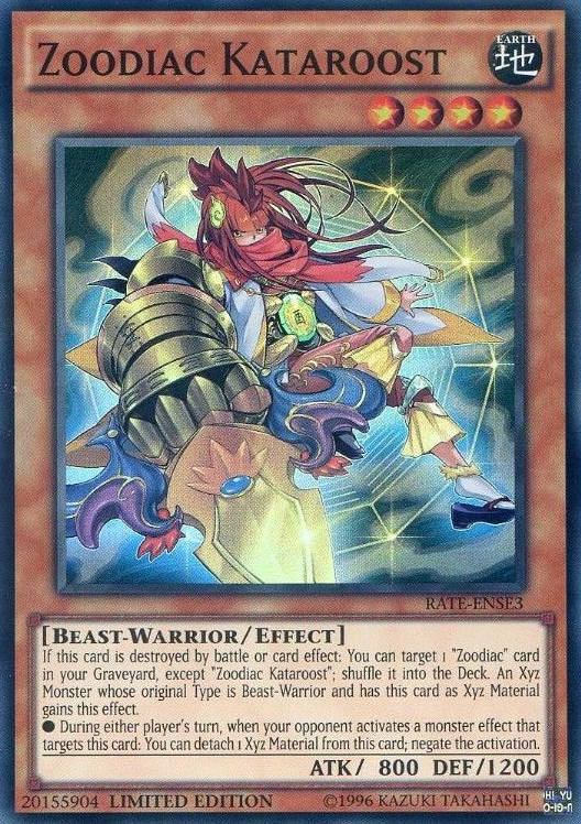 Zoodiac Kataroost [RATE-ENSE3] Super Rare Yu-Gi-Oh!