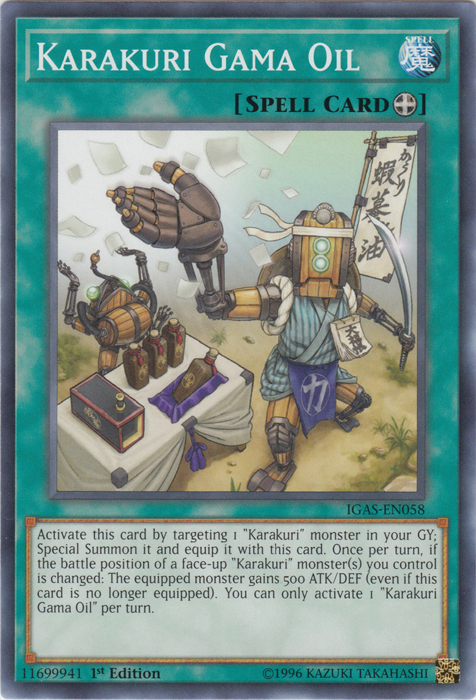 Karakuri Gama Oil [IGAS-EN058] Common Yu-Gi-Oh!