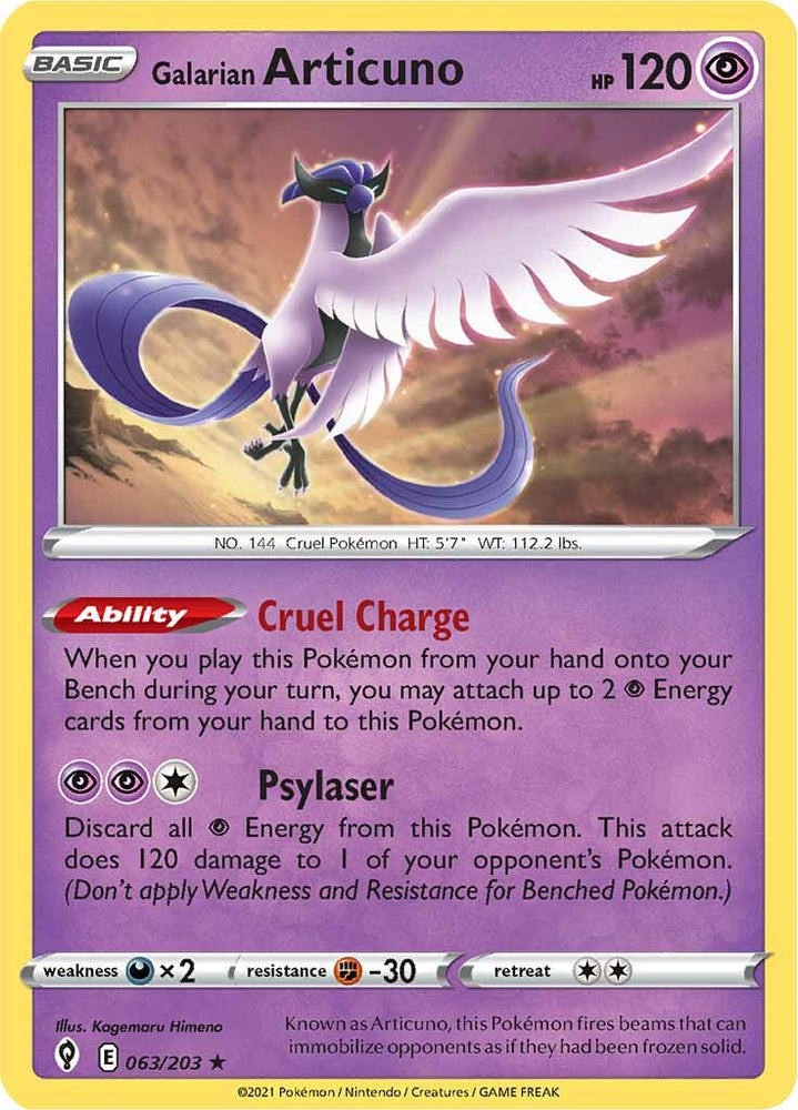 Galarian Articuno (063/203) [Sword & Shield: Evolving Skies] Pokémon