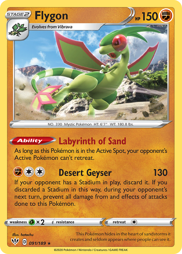Flygon (091/189) [Sword & Shield: Darkness Ablaze] Pokémon