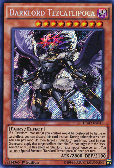 Darklord Tezcatlipoca [DESO-EN031] Secret Rare Yu-Gi-Oh!