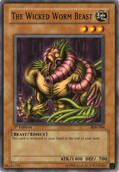 The Wicked Worm Beast [SDK-004] Common Yu-Gi-Oh!