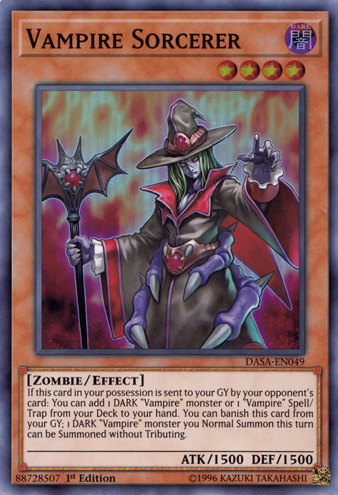 Vampire Sorcerer [DASA-EN049] Super Rare Yu-Gi-Oh!