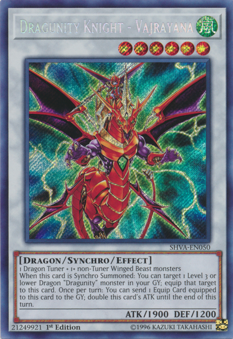 Dragunity Knight - Vajrayana [SHVA-EN050] Secret Rare Yu-Gi-Oh!