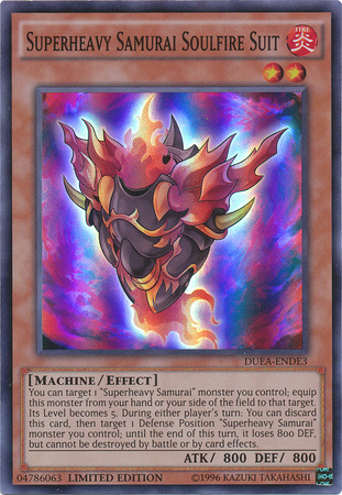 Superheavy Samurai Soulfire Suit [DUEA-ENDE3] Super Rare Yu-Gi-Oh!
