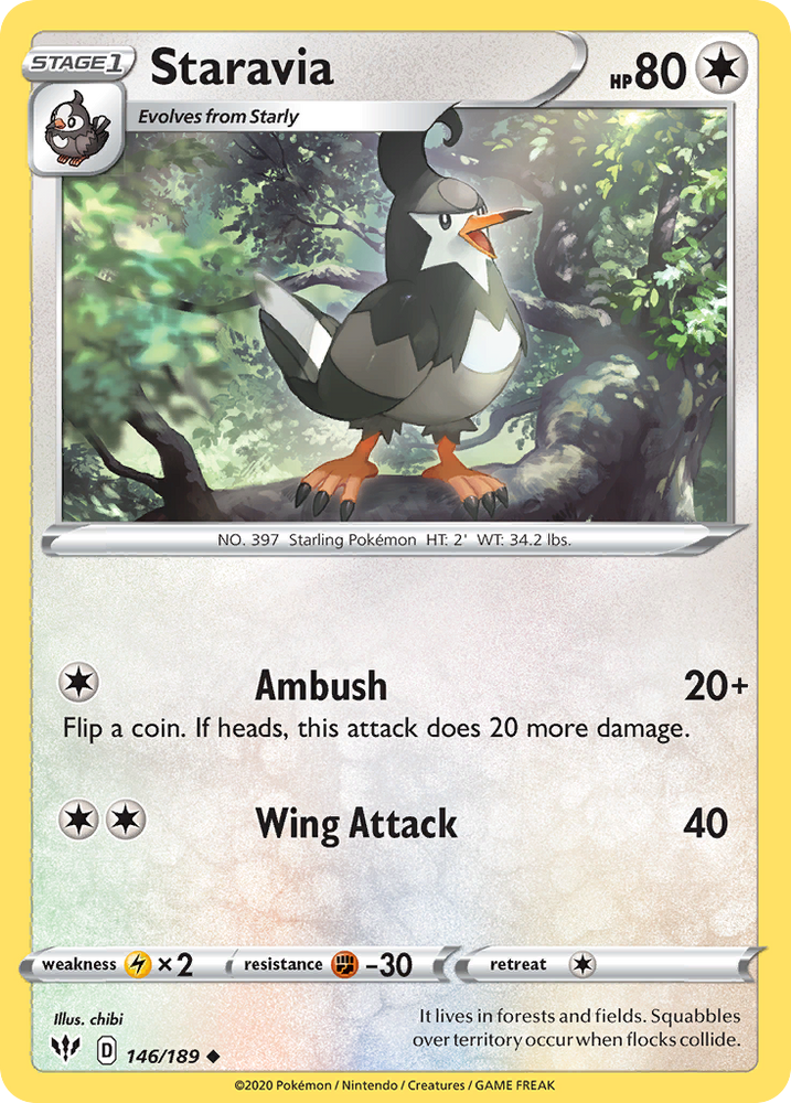 Staravia (146/189) [Sword & Shield: Darkness Ablaze] Pokémon