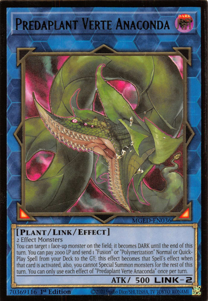 Predaplant Verte Anaconda [MGED-EN036] Gold Rare Yu-Gi-Oh!