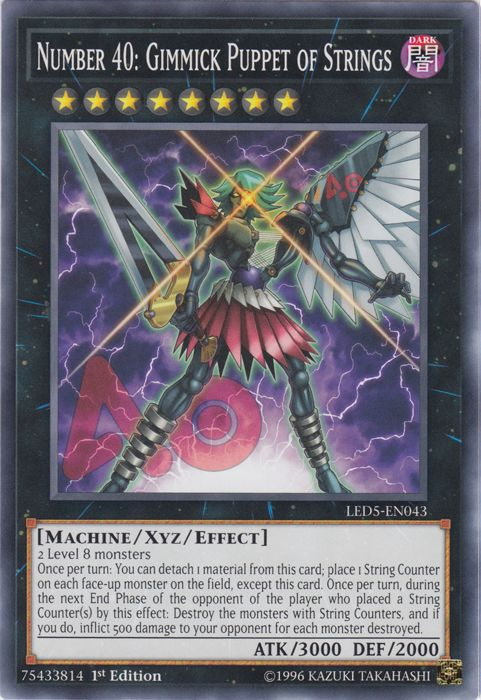 Number 40: Gimmick Puppet of Strings [LED5-EN043] Common Yu-Gi-Oh!