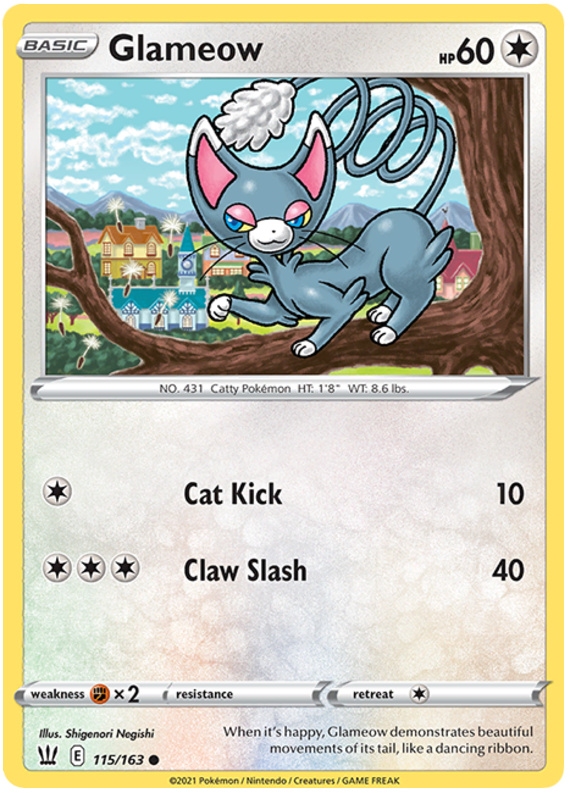 Glameow (115/163) [Sword & Shield: Battle Styles] Pokémon