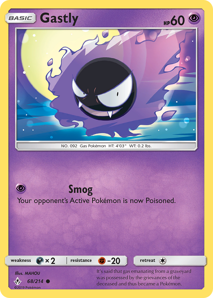 Gastly (68/214) [Sun & Moon: Unbroken Bonds] Pokémon