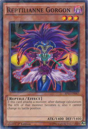 Reptilianne Gorgon [BP03-EN067] Shatterfoil Rare Yu-Gi-Oh!