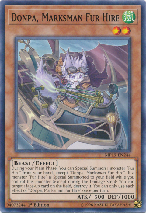 Donpa, Marksman Fur Hire [MP19-EN244] Common Yu-Gi-Oh!