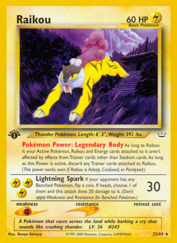 Raikou (22/64) [Neo Revelation 1st Edition] Pokémon
