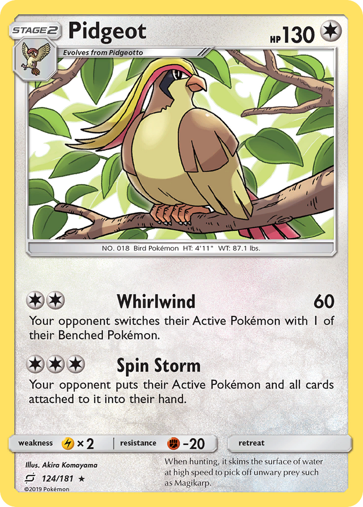 Pidgeot (124/181) [Sun & Moon: Team Up] Pokémon