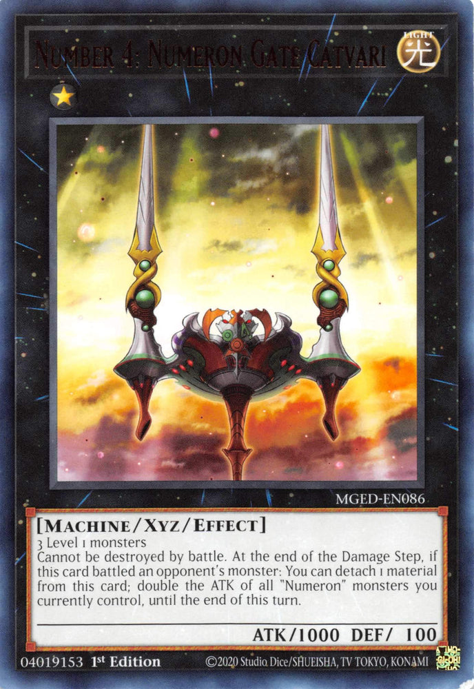 Number 4: Numeron Gate Catvari [MGED-EN086] Rare Yu-Gi-Oh!
