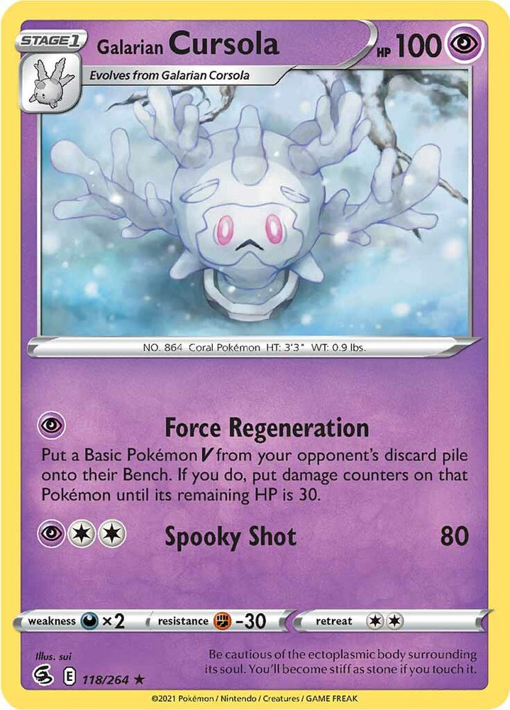 Galarian Cursola (118/264) [Sword & Shield: Fusion Strike] Pokémon