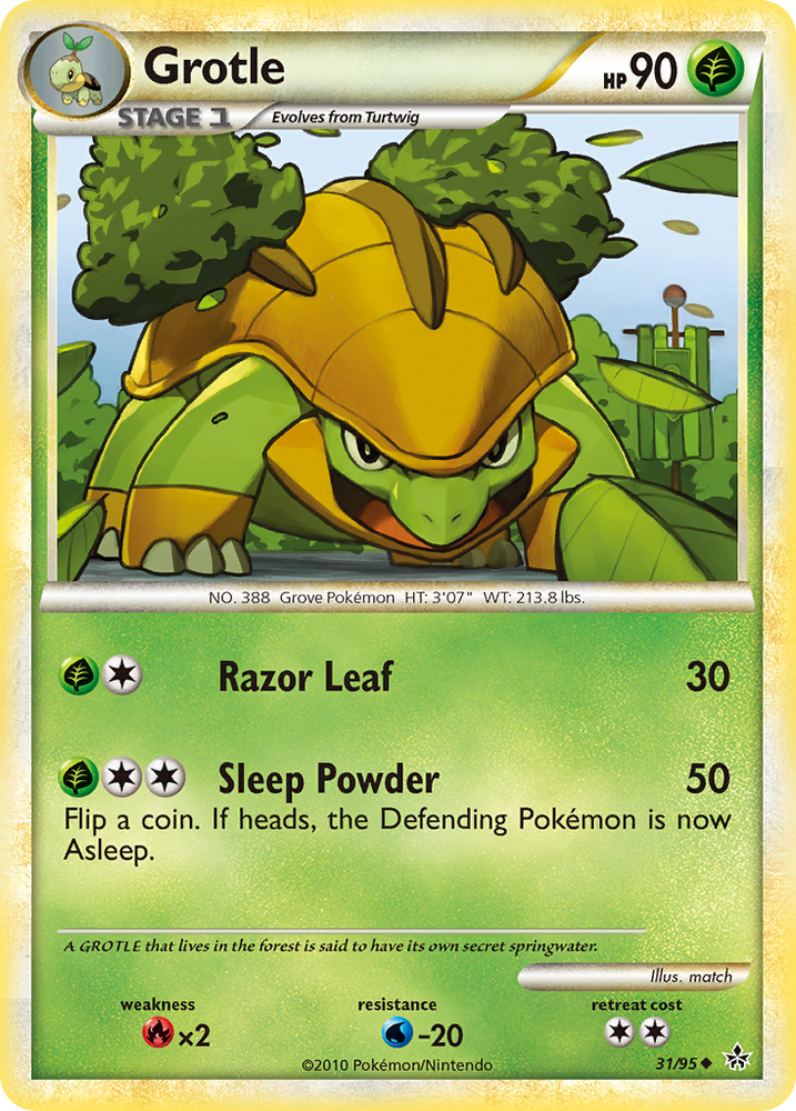 Grotle (31/95) [HeartGold & SoulSilver: Unleashed] Pokémon