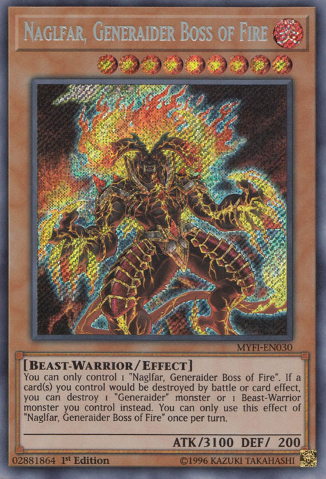 Naglfar, Generaider Boss of Fire [MYFI-EN030] Secret Rare Yu-Gi-Oh!