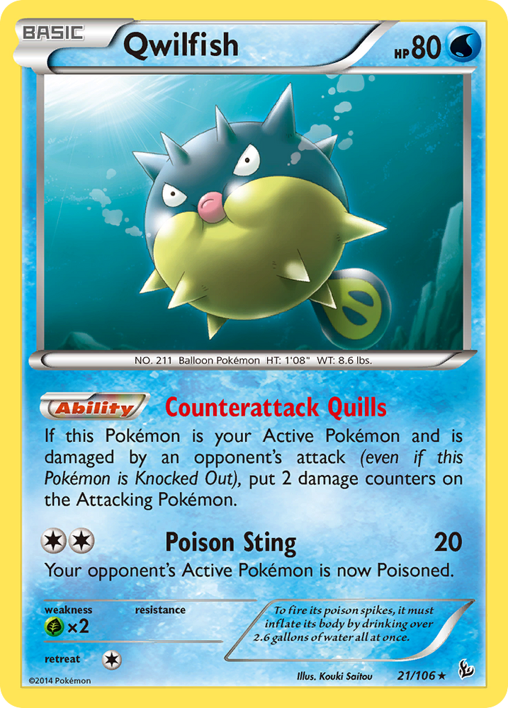 Qwilfish (21/106) [XY: Flashfire] Pokémon
