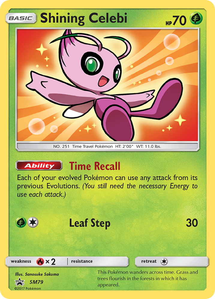Shining Celebi (SM79) [Sun & Moon: Black Star Promos] Pokémon