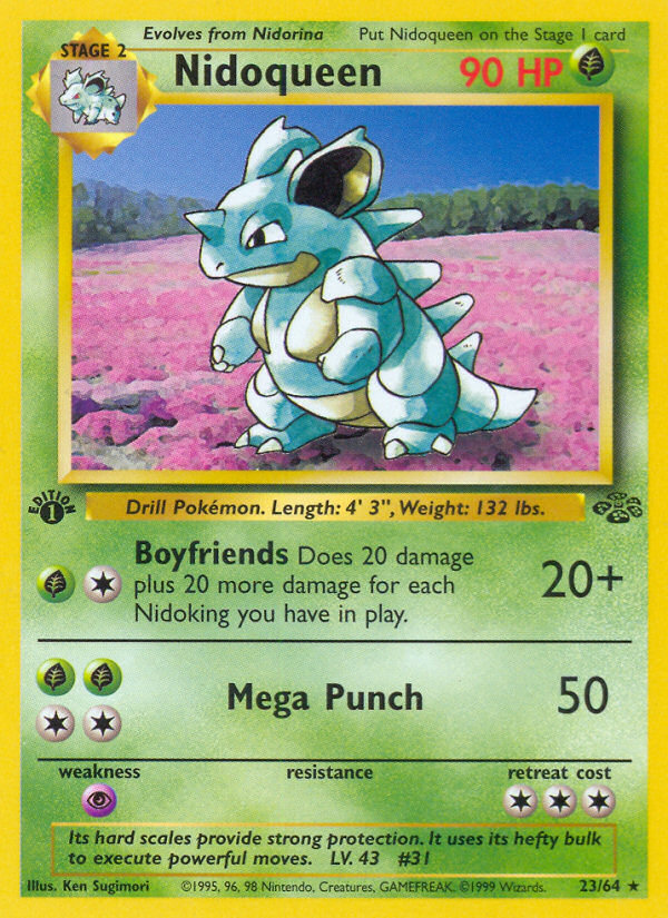 Nidoqueen (23/64) [Jungle 1st Edition] Pokémon