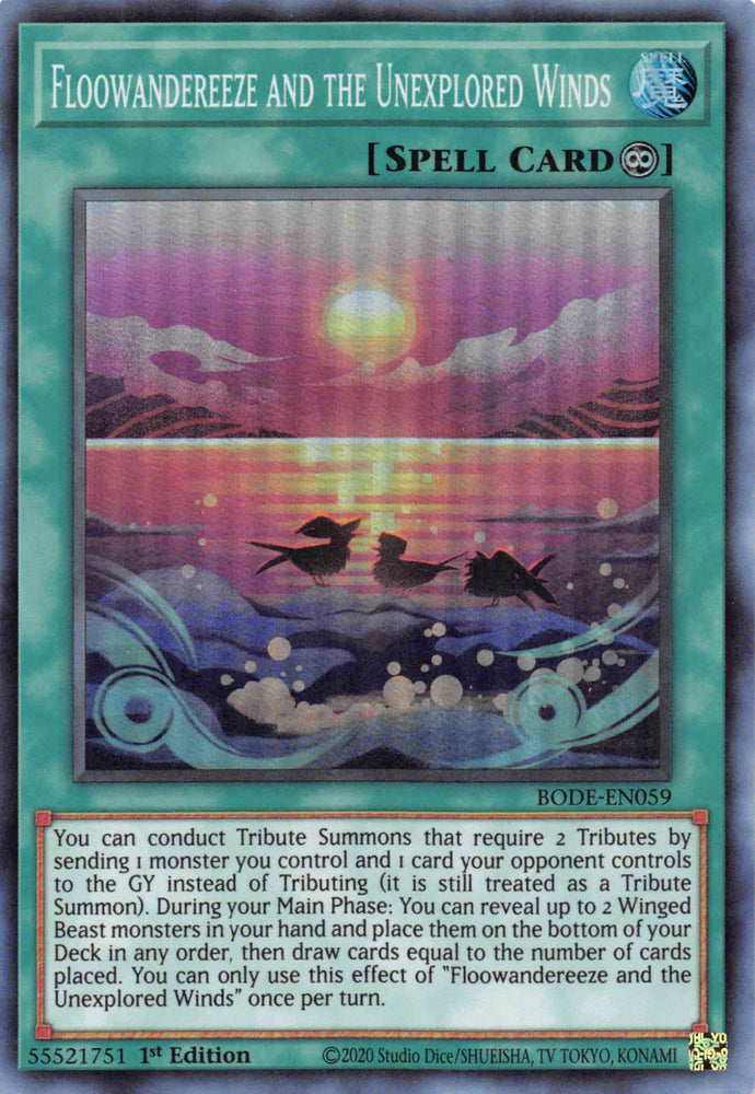 Floowandereeze and the Unexplored Wind [BODE-EN059] Super Rare Yu-Gi-Oh!