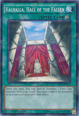 Valhalla, Hall of the Fallen [BP03-EN154] Shatterfoil Rare Yu-Gi-Oh!