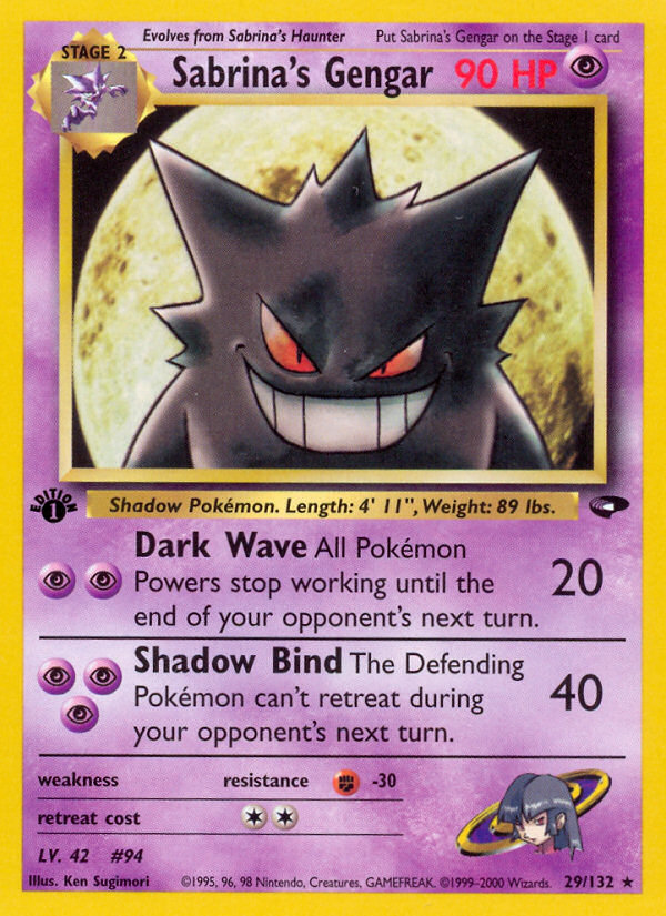 Sabrina's Gengar (29/132) [Gym Challenge 1st Edition] Pokémon